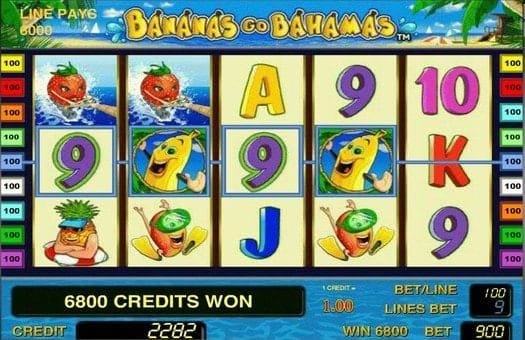 Автомат Bananas go Bahamas - выигрышная комбинация Выигрышная комбинация автомата Bananas go Bahamas