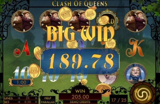 Автомат Clash of Queens - крупный выигрыш Крупный выигрыш в автомате Clash of Queens