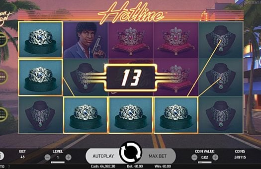 Автомат Hotline - выигрышная комбинация символов Выигрышная комбинация символов в автомате Hotline