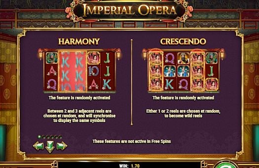 Игровой аппарат Imperial Opera - бонусы Бонусы в игровом аппарате Imperial Opera
