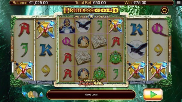 Игровой автомат Druidess Gold - призовая комбинация Призовая комбинация в игровом автомате Druidess Gold