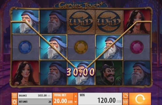 Игровой автомат Genies Touch - призовая комбинация Призовая комбинация в игровом автомате Genies Touch