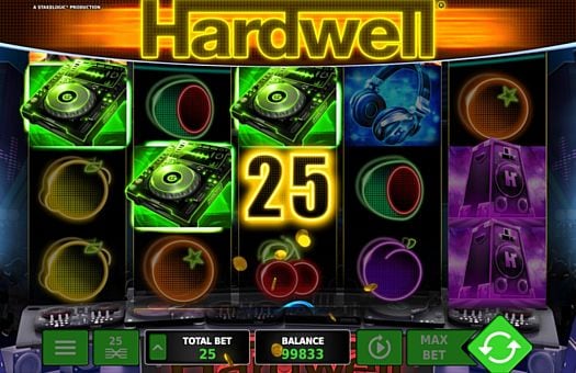 Игровой автомат Hardwell - призовая комбинация символов Призовая комбинация символов в игровом авомате Hardwell