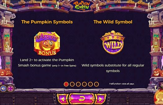 Онлайн слот Pumpkin Smash - символы Bonus и Wild Символы в Bonus и Wild в онлайн слоте Pumpkin Smash