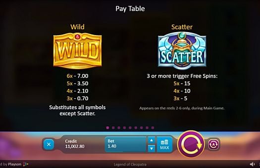 Слот Legend of Cleopatra - Scatter и Wild Scatter и Wild в слоте Legend of Cleopatra