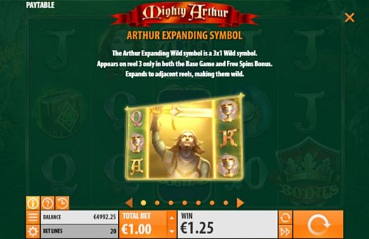 Слот Mighty Arthur - описание диких знаков Описание диких знаков в слоте Mighty Arthur
